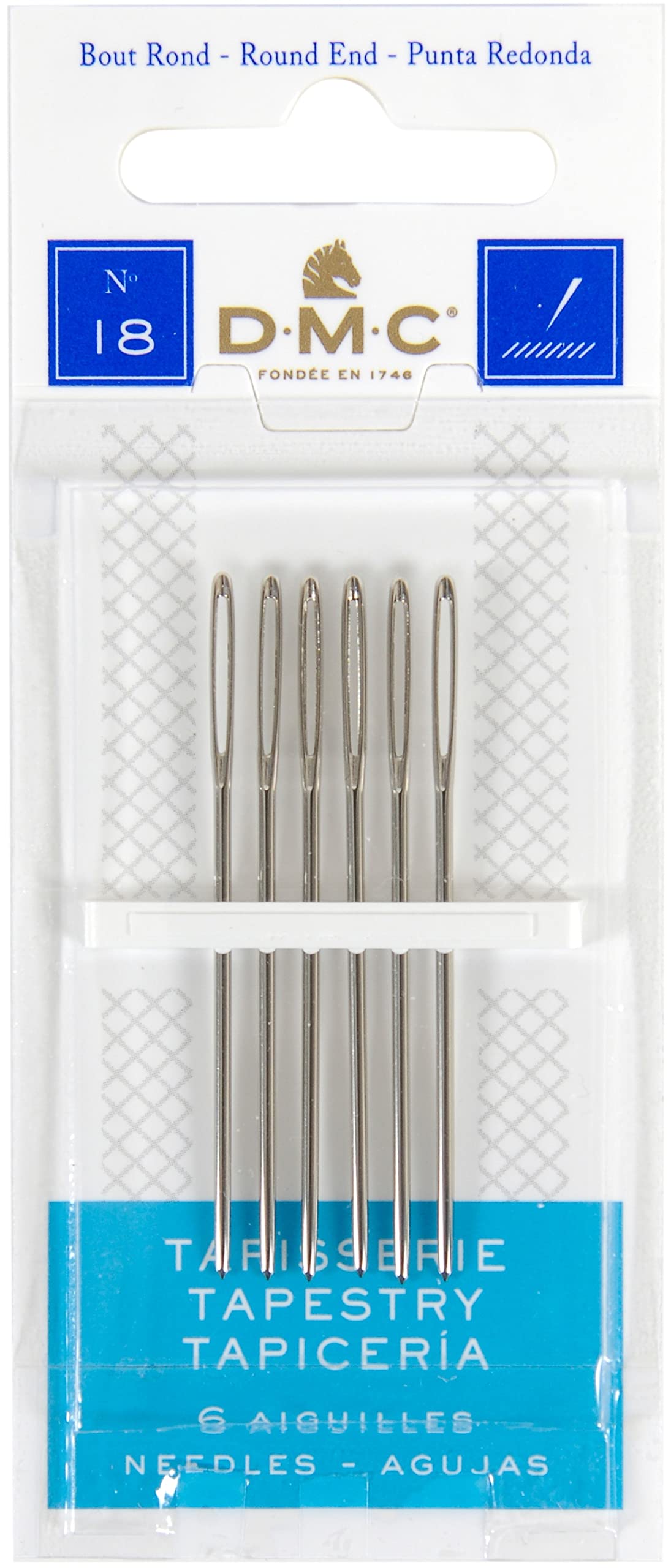 Amazon.com: DMC 1767-18 Tapestry Hand Needles, 6-Pack, Size 18